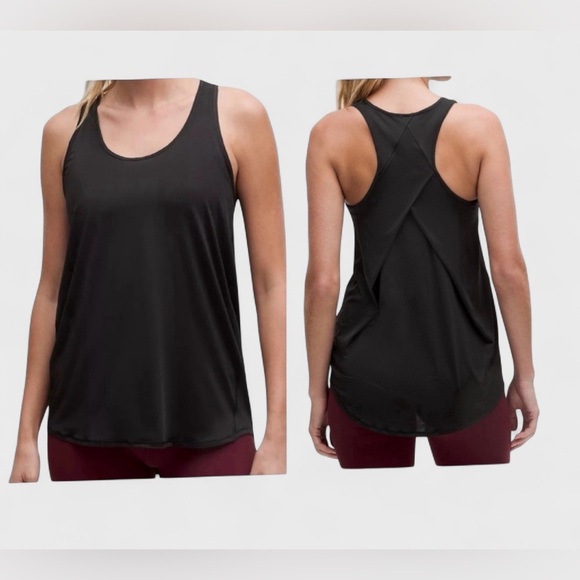 lululemon athletica Tops - Lululemon- Essential pleated back tank top-black- size 6-NWT